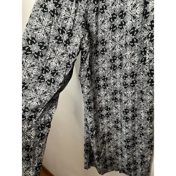 Torrid Womens Pants Floral Black White Challis Pull On Boho High Rise Size 3 - Picture 6 of 11